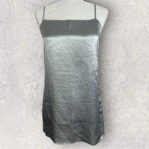 Aritzia Babaton Silver Slip Dress Womens Size XS Party Y2K Style‎ 75648 Mini 90s